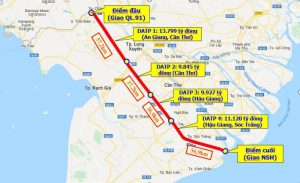 dự án cao tốc Châu Đốc - Cần Thơ - Sóc Trăng